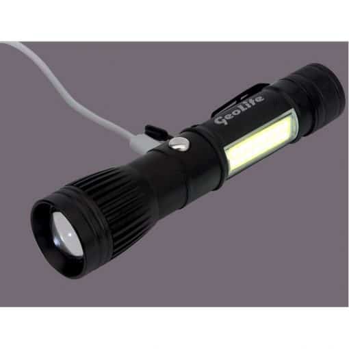 Channel LED / COB Rechargeable Flashlight-2