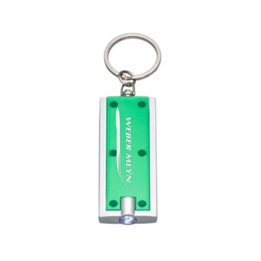 Push Button Flashlight/Keychain - Green