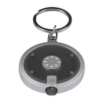 Push-button Flashlight/Keychain - Charcoal