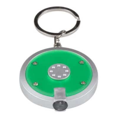 Push-button Flashlight/Keychain - Green