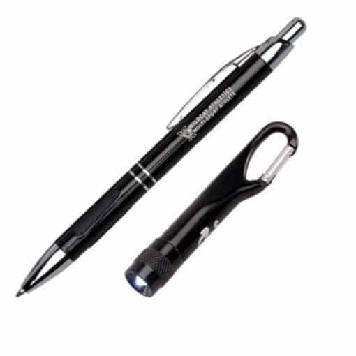 Simcoe Pen/Flashlight Gift Set - Black
