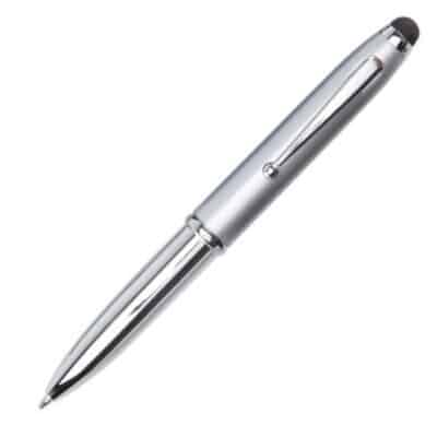 Touch Pen/Flashlight/Stylus - Silver-1
