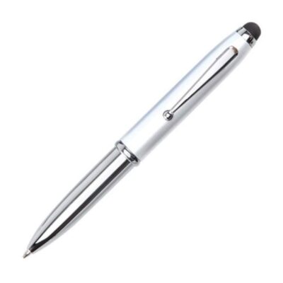 Touch Pen/Flashlight/Stylus - White