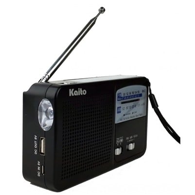 Kaito KA338 Emergency Dynamo 5-LED Flashlight with AM/FM/NOAA Radio-2