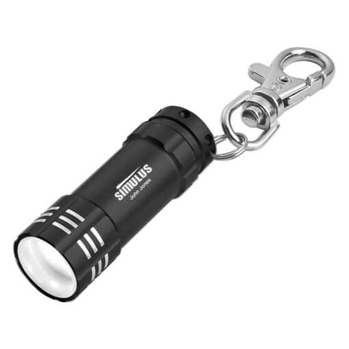 Mini Aluminum LED Flashlight With Key Clip-2