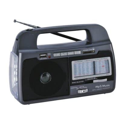 Supersonic® AM/FM Radio w/Portable Emergency Flashlight-1