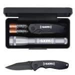 "AA" LED Mini Maglite® With Warhawk Pocket Knife - 2