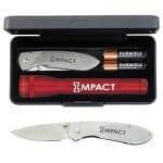 "AA" Mini Maglite® With Buck® "Nobleman" Knife - 2