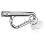 "Chiron Light" Metal Carabiner Flashlight w/Split Ring Attachment - 2