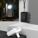 Rechargeable Bladeless Fan Mini Hanging Fan Neck Fan With Flashlight With Lanyard