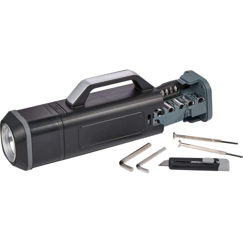 Tool Set With Rechargeable LED Flashlight - 6
