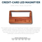 Wooden Credit-Card Magnifying LED Light (RATTLER) - 3