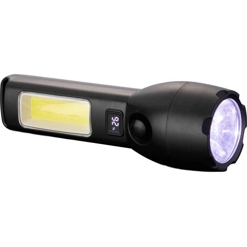 Solar Powered Rechargeable COB Flashlight - 4