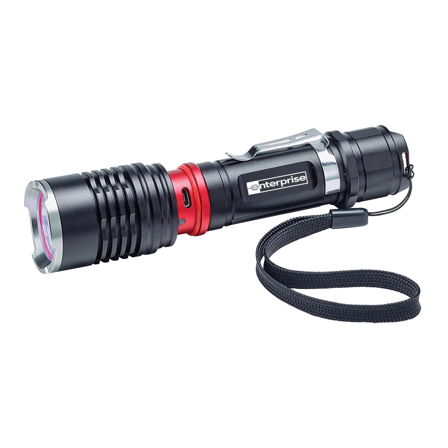 Custom Cedar Creek® Rechargeable Tactical Flashlight with Logo ...