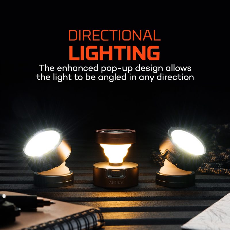 Nebo® Poppy Puck Pocket Lantern - Light Gray - 4