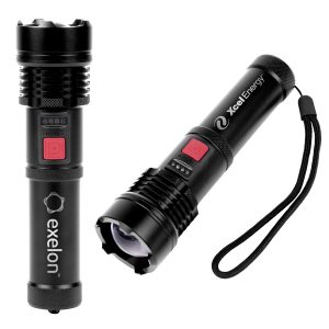 800LM Metal Flashlight w/1500mAh Rechargeable Battery