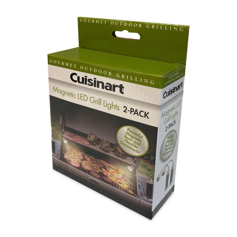 Cuisinart Outdoors 2-Piece Magnetic LED Grill Lights - Black - 4